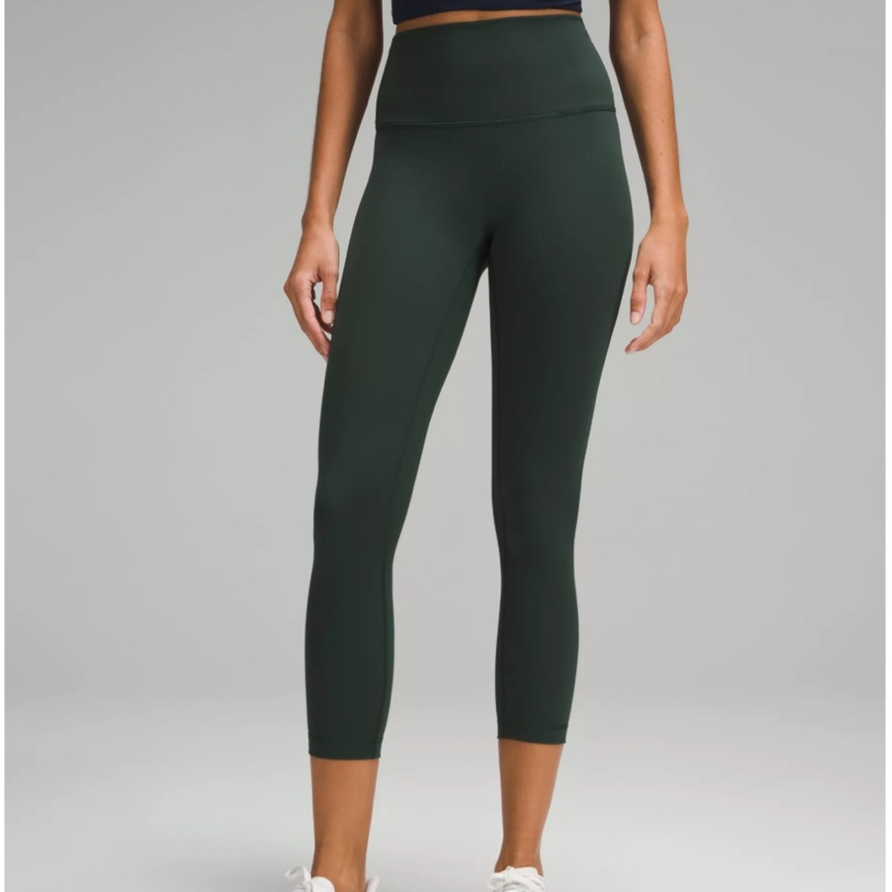 lululemon Wunder Train High-Rise Crop 23" Legacy Green - sz 6 - LIKE brand new